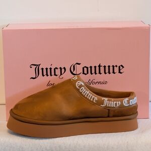 Juicy Couture JC-Oney Cognac Clog Slippers Faux Fur NIB Women’s Size 8